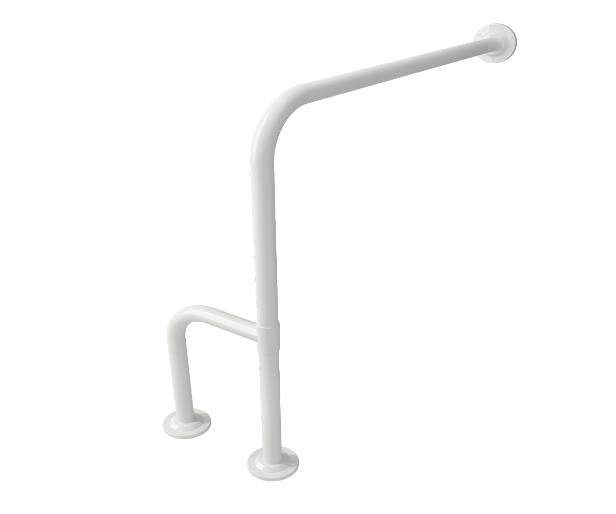 BOCCHI GRAB BAR 90° 90° WalltoFloor Grab Bar w/ Support Leg TBST001