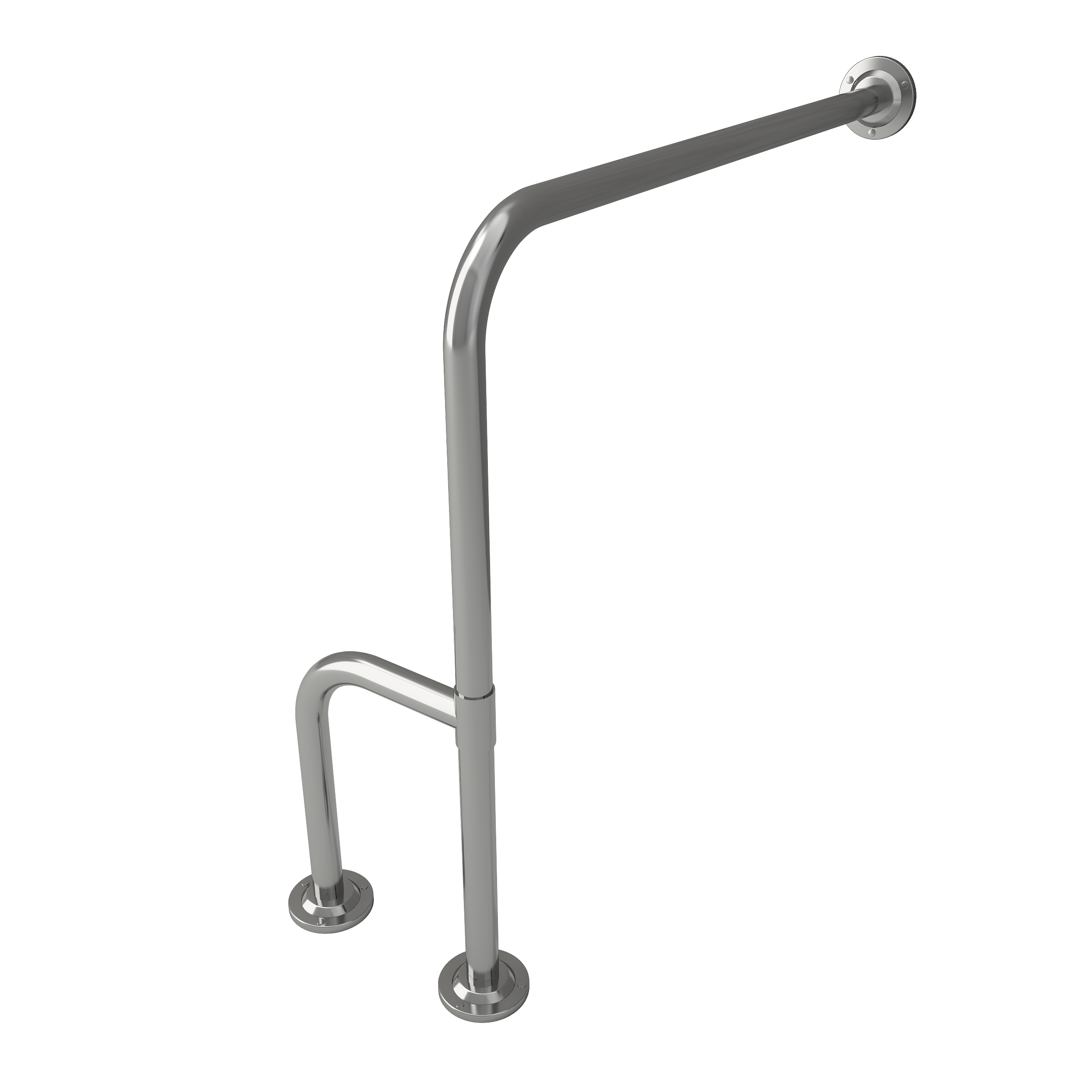 BOCCHI GRAB BAR 90° 90° WalltoFloor Grab Bar w/ Support Leg TBST101